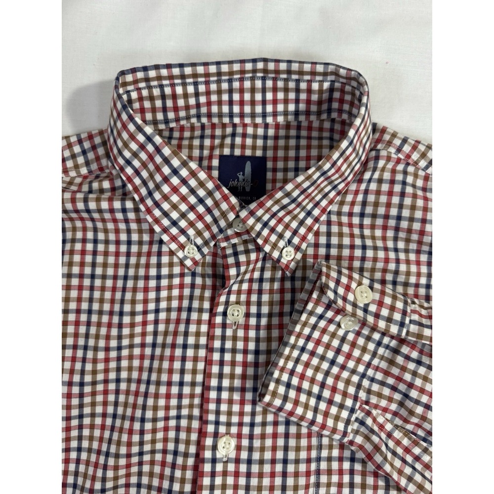 JOHNNIE-O Men's Top Shelf Plaid Button Down Shirt Large Long Sleeve Cotton - Picture 1 of 7